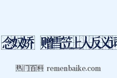 念奴娇·赠雪笠上人反义词是什么意思的图片